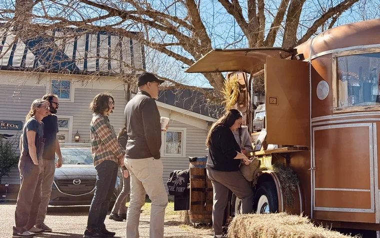 The Steel Pony coffee trailer in Leipers Fork